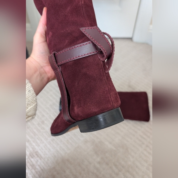 Alexandre Birman Clarita Burgundy Suede Tall Boots Size EU37.5 - Picture 11 of 13